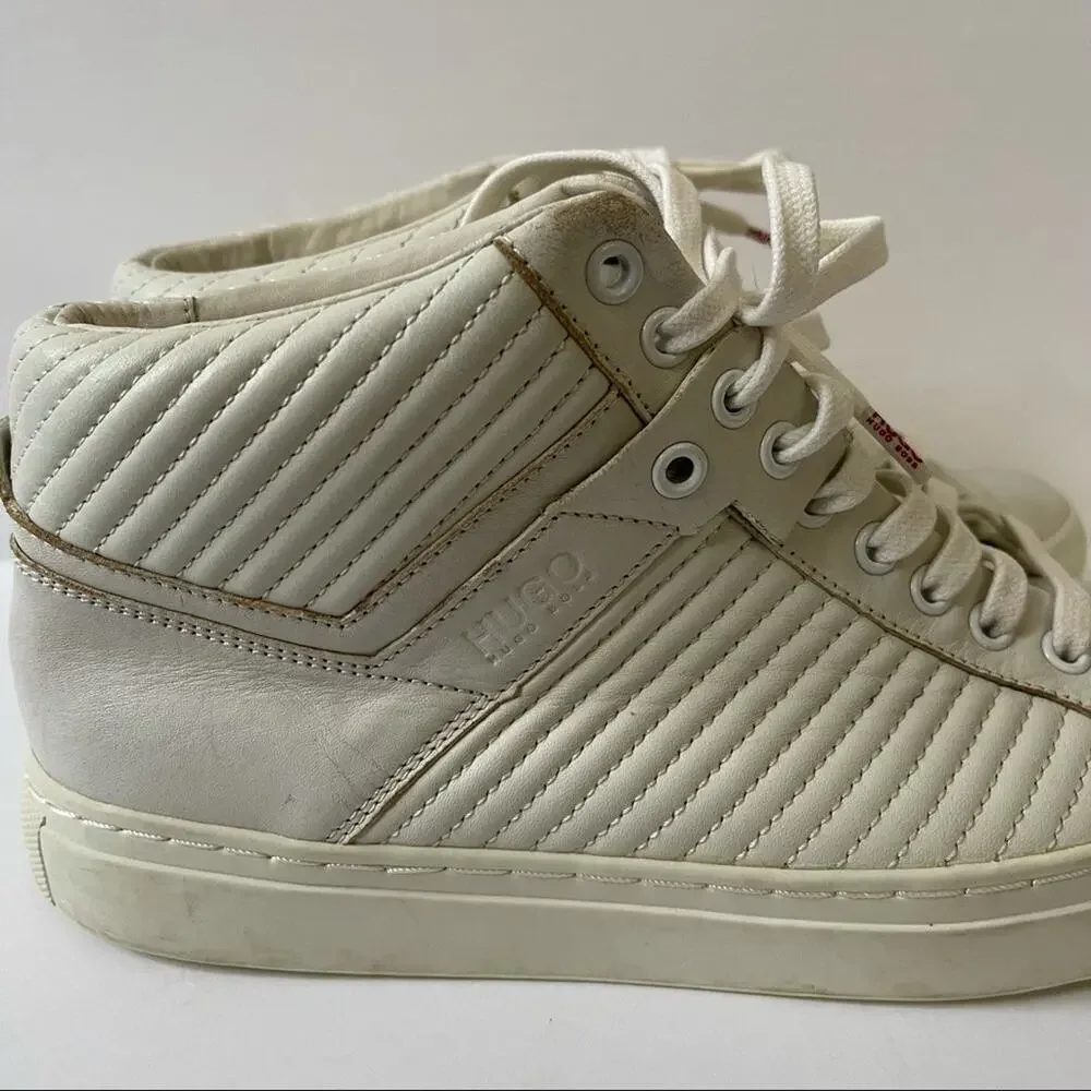 Hugo Boss White High Top Sneakers